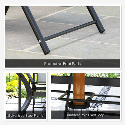 Five-Piece Steel Frame Patio Set