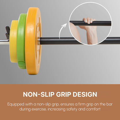 20kg Barbell Weights Set, Adjustable Weights with Non-slip Handle, for Women and Men Home Gym Exercise Weight Strength Training