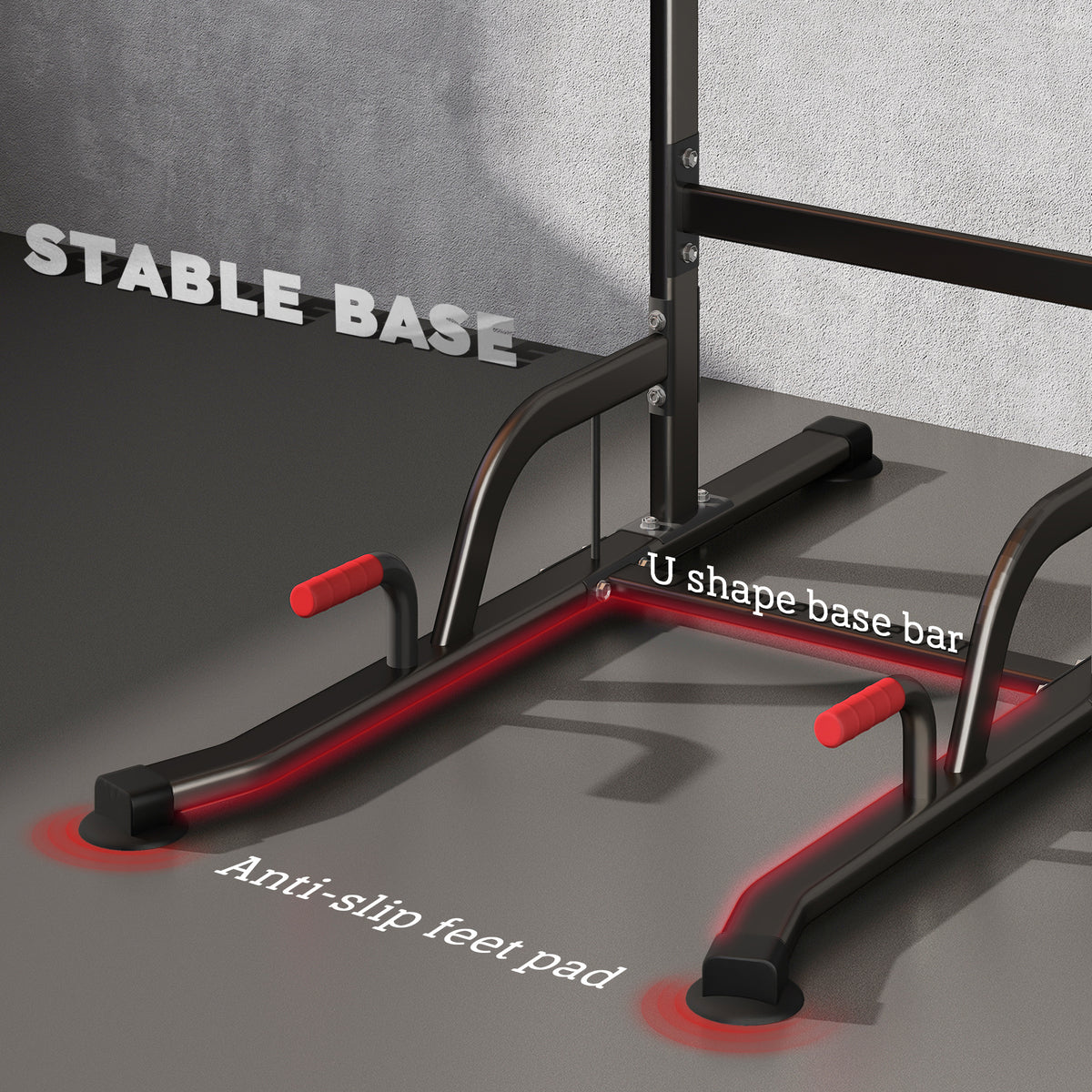 Power Tower Station with Dip Stand, Pull Up Bar Home Office Gym Training Workout Equipment