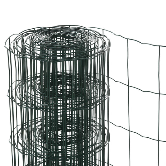 0.6M x 10M Chicken Wire Mesh Roll Rabbit Poultry Animal Fence PVC Coated Steel Metal Garden Netting Fencing