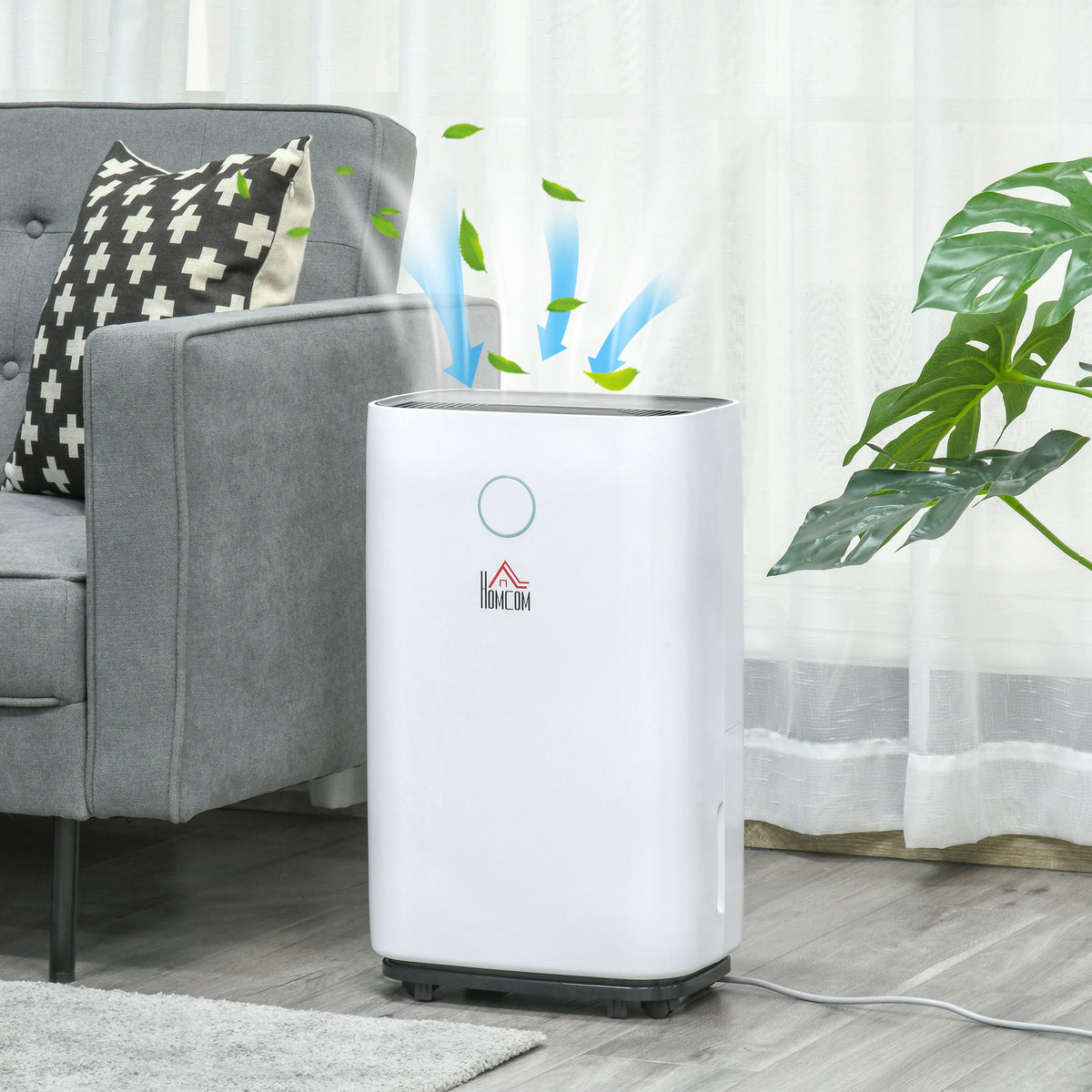 16L/Day Portable Dehumidifier for Home, with LED Screen, Sleep Mode, 24H Timer, Electric Air Dehumidifier for Damp Laundry Bedroom Basement