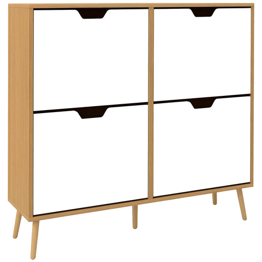 Shoe Storage Cabinet, 4 Flip Drawers, Shoe Organizer for 8-16 Pairs of Shoes