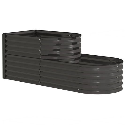Two-Tier Galvanised Steel Garden Planter