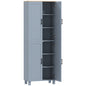 Freestanding Kitchen Cupboard, 4-Door Storage Cabinet with Adjustable Shelves, Modern Kitchen Pantry, 170cm, Grey