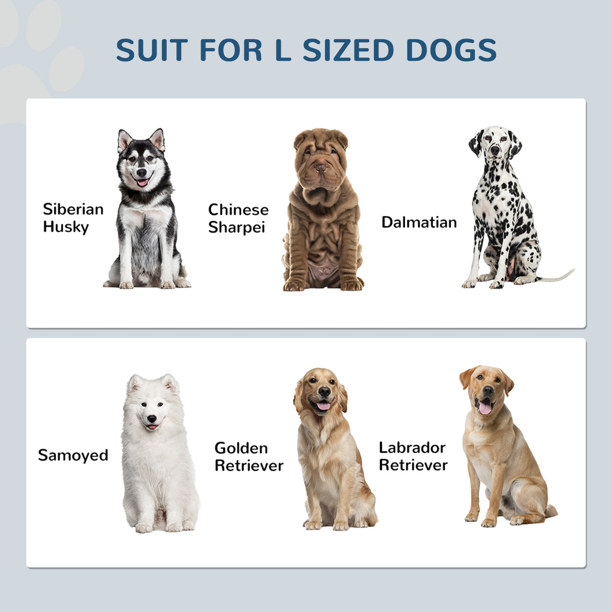 Raised Dog Bowls, Pet Feeding Station, with Storage, Food and Water Bowls, for Large Dogs - Grey