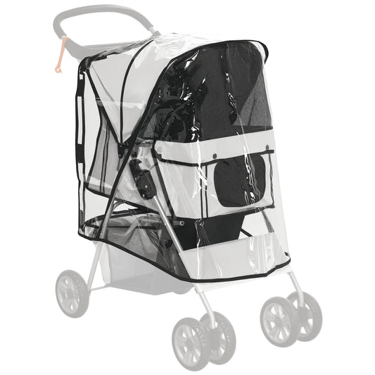 Dog Stroller Rain Cover, Cover for Dog Pram Stroller Buggy w/ Rear Side Entry