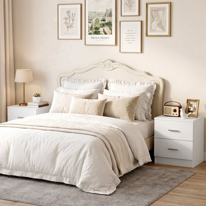 Modern Bedside Table, Beside Cabinet with 2 Drawers, for Bedroom, Living Room