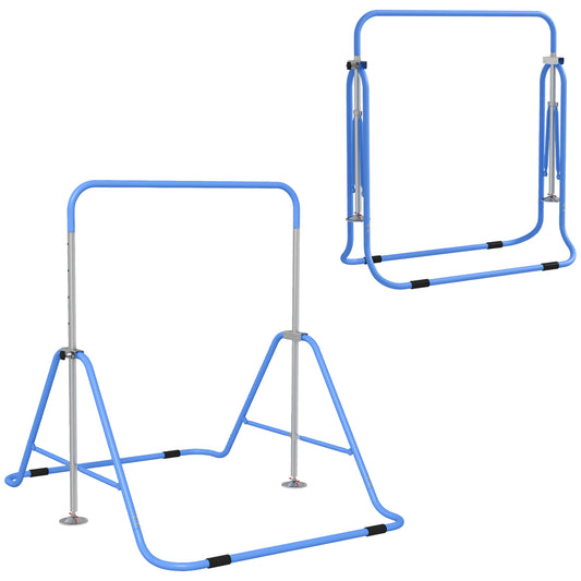 Kids Gymnastic Bar, with Adjustable Height, Foldable Horizontal Bars