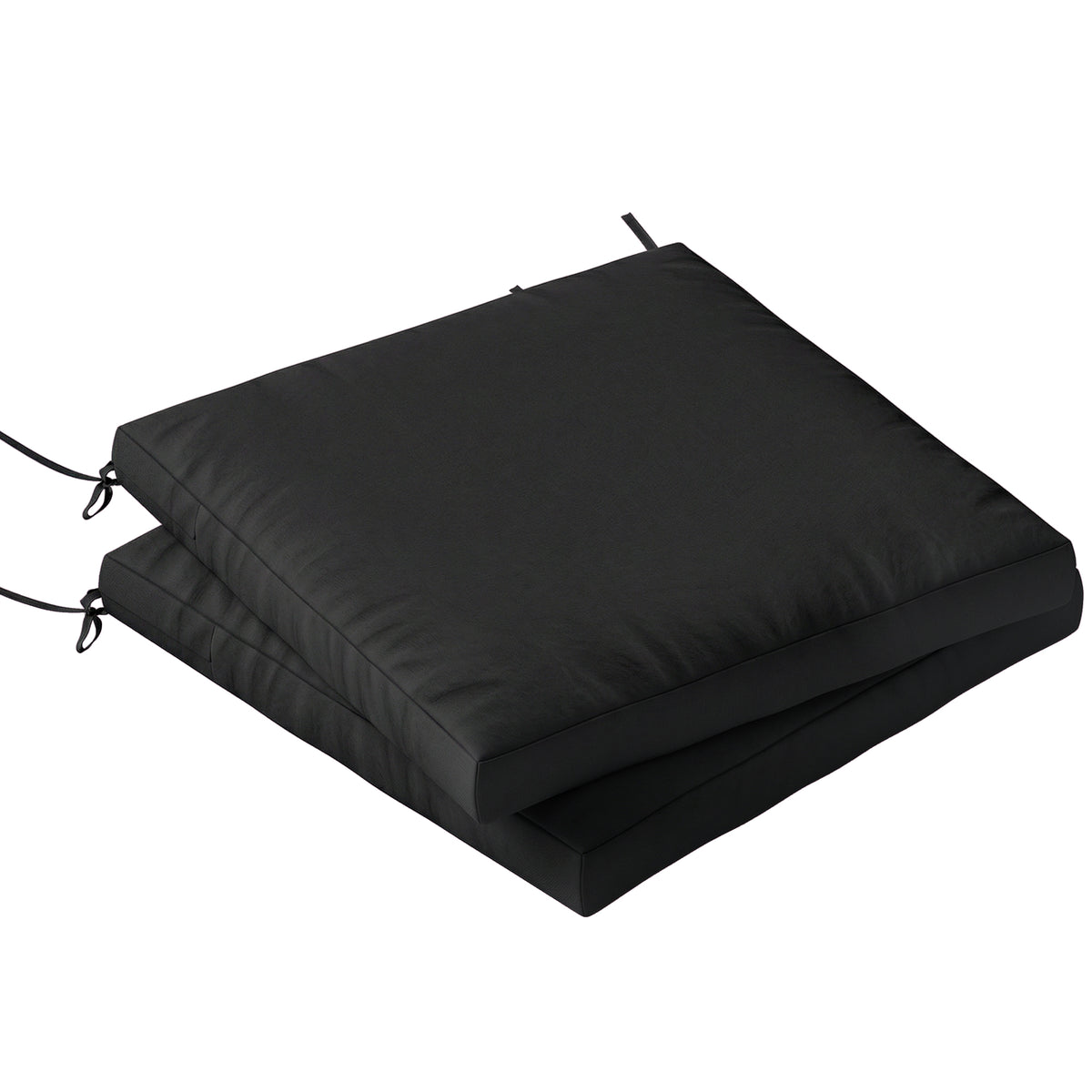 Outdoor Seat Cushions Set of 2 with Ties, Waterproof Garden Seat Pads
