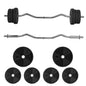 25kg Barbell Set, Adjustable Weights with Curl bar and Non-Slip Handle, for Women and Men Weight Lifting Training