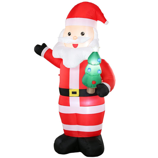 Inflatable Christmas Decoration, 8FT Christmas Inflatable Santa with Bright LED Light, Red