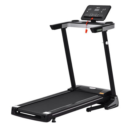 Motorised Folding Treadmill with 500W & LED Screen for Home, Black