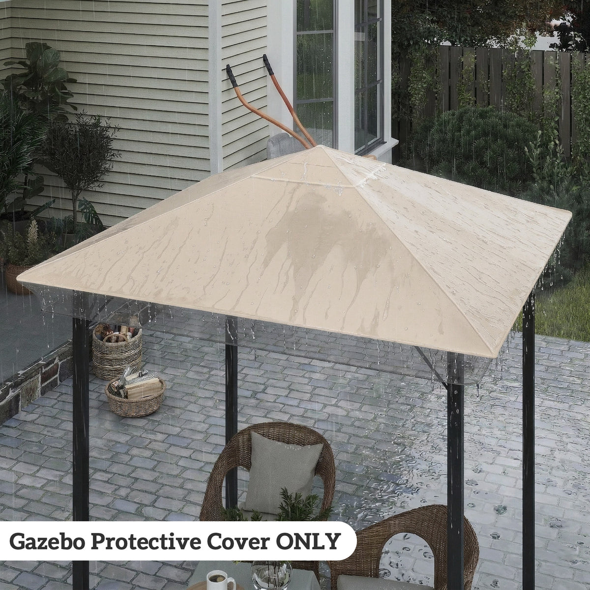 2 x 2 (m) Gazebo Protective Cover, Waterproof Cover for Gazebo, Canopy and Tent
