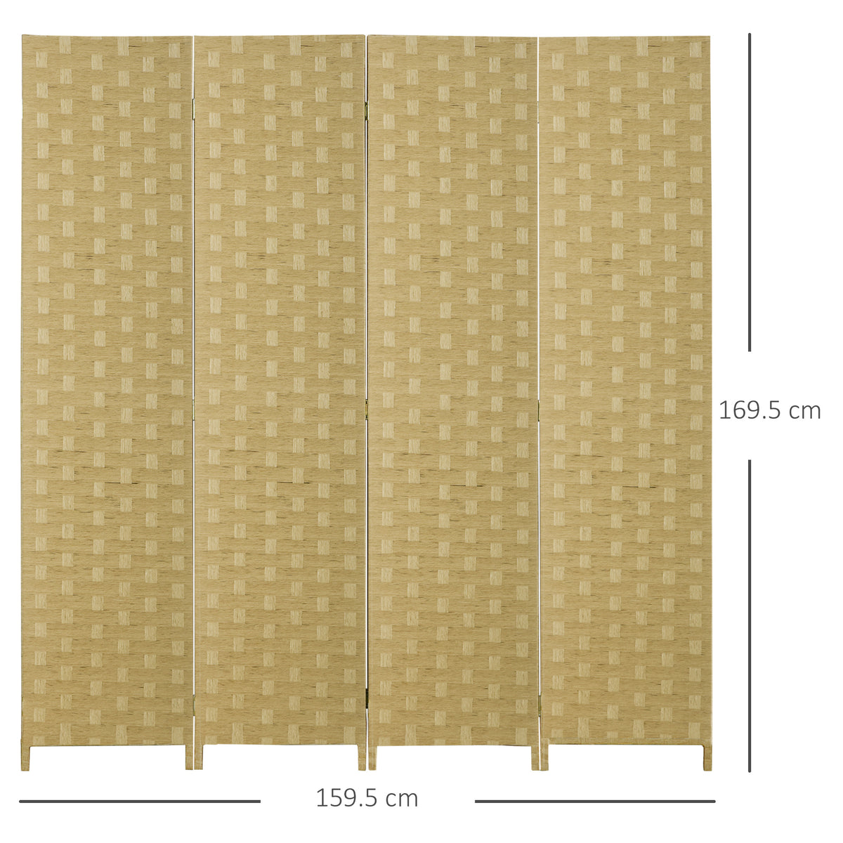 Wave Fibre Freestanding Folding Privacy Screen Panels, Room Divider