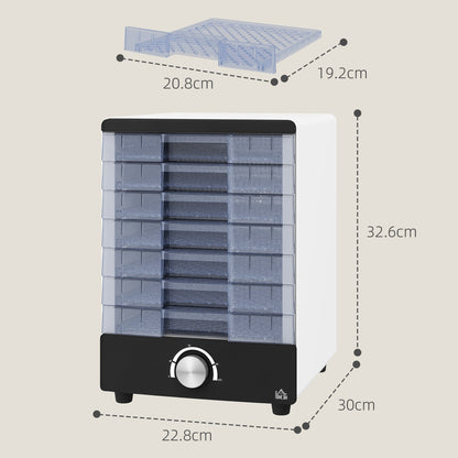 Seven Tray, 40-70°C Food Dehydrator - White