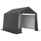 3.6 x 2.1m Portable Outdoor Shed, with Window - Dark Grey
