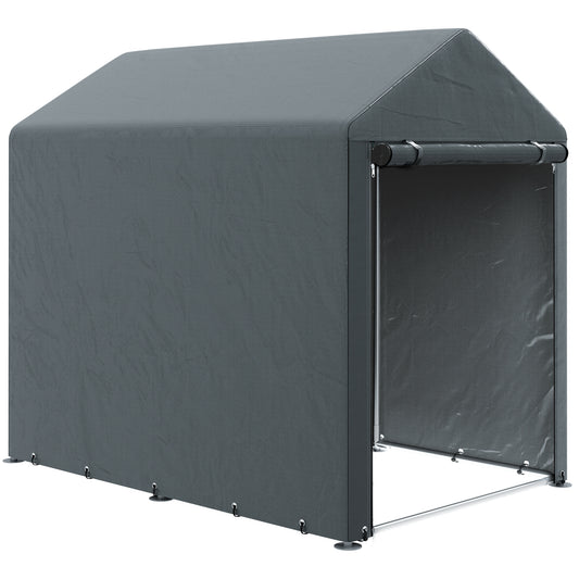179 x 120cm Temporary Garden Shed, with Weather-resistant Plastic Cover and Accessories