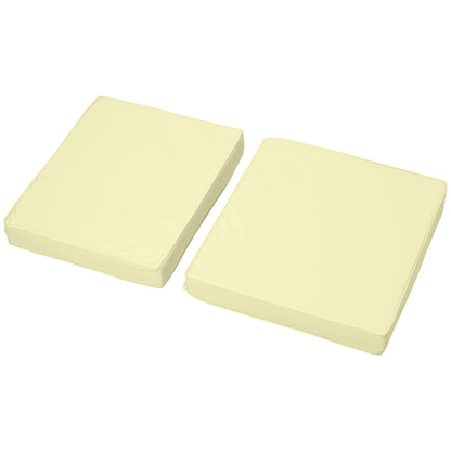 2-Piece Garden Seat and Back Cushion Set, Replacement Cushions for Outdoor Furniture with Seat Cushion and Back Cushion, Cream White