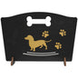 Wooden Dog Stopper, Dog Barrier with Support Feet, for Stair, Patio, Very Easy Setup, Black, 75 x 51 cm