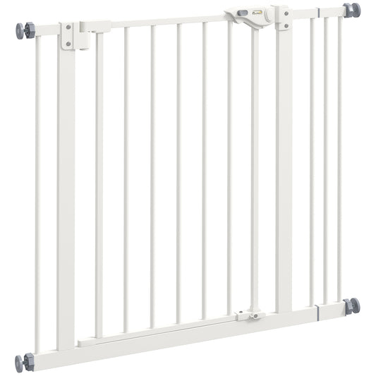 Adjustable Safety Gate w/ One Extensions, Four Adjustable Screws, White